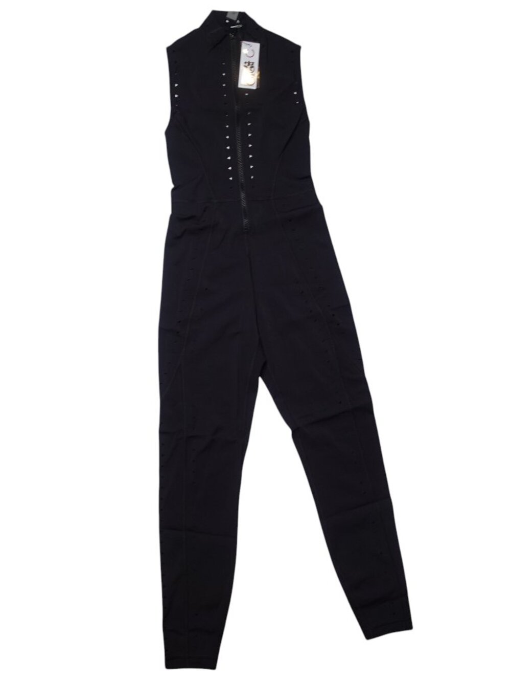 GIGI C Sarah Jumpsuit in Black size XS Women's Sporty Active Comfy Sleeveless